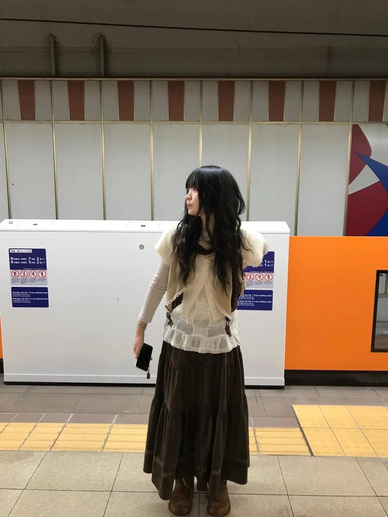 seki velvet long skir