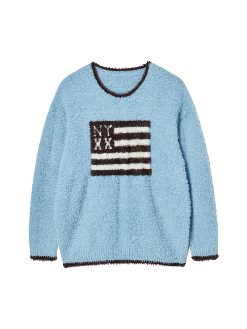 NYX FLAG KNIT BLUE