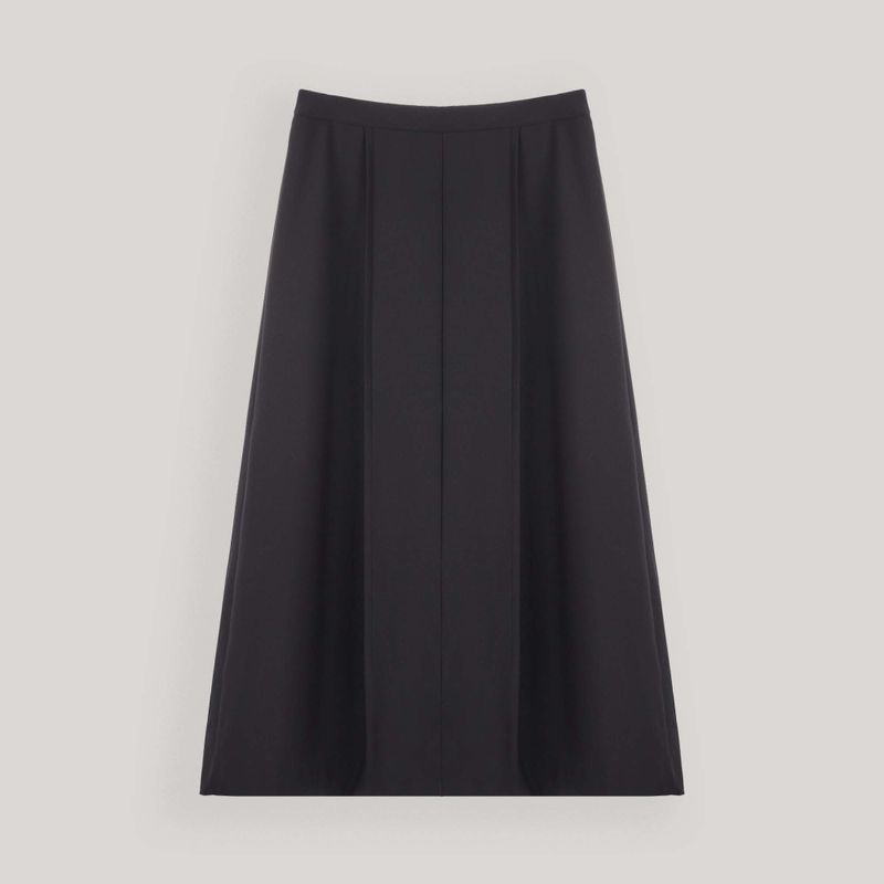 Black Long Wrap Skirts