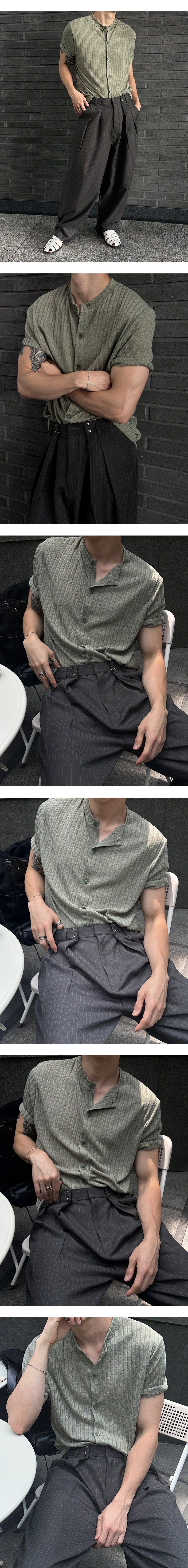 [S/S] Double stripe tuck wide slacks(3color)
