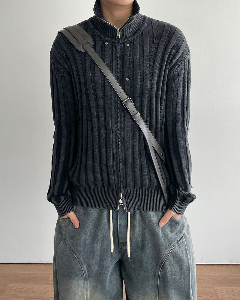 Nex Pigment Knit Zip-up
