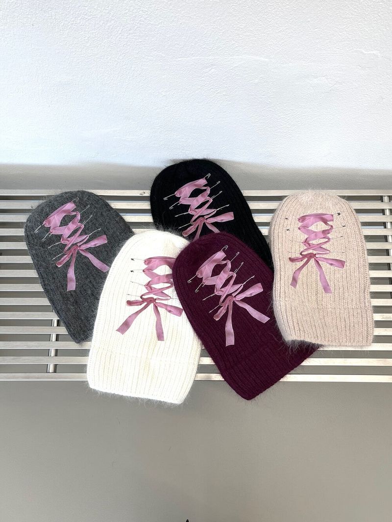 Seow(ソウ)の「リボンプリンティングニットビーニー (5color)(帽子)」