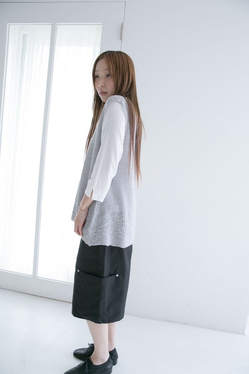 button knit sleeveless top(3colors)