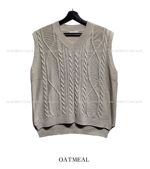 Moss Twist Knit Vest