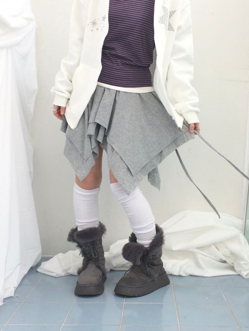 ribbonline wave skirt