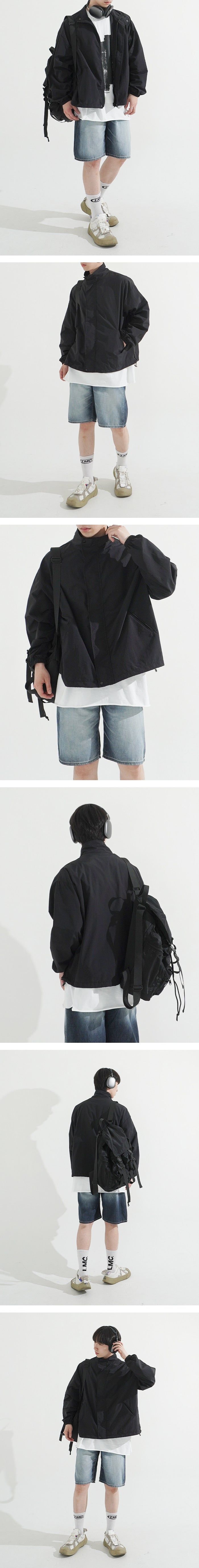 Gorpcore High-neck String Windbreaker