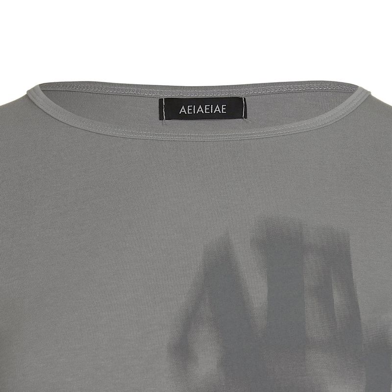 Slim Fit Short Sleeve Tee – Blurred Type [GRAY]