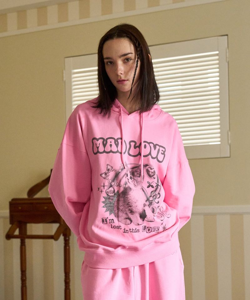 MADPINK（マッドピンク）の「MEOW PRINTING HOOD T PINK（Tops）」