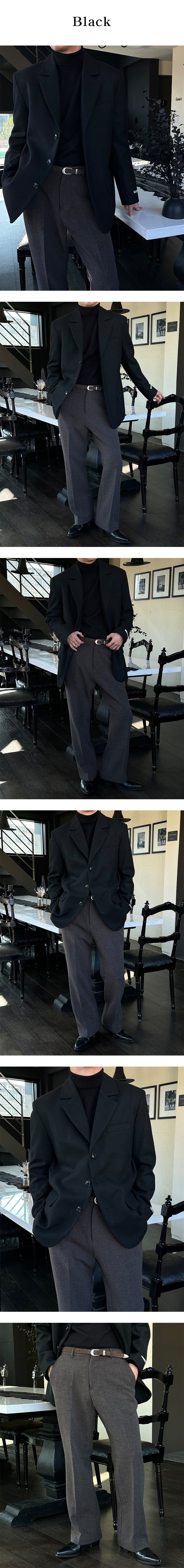 [F/W] Hard wool 3buttton blazer(2color)