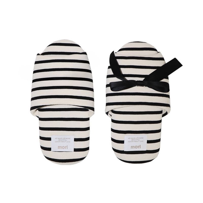 morl（モル）の「リボンルームシューズ (Stripe/3color)（インテリア）」