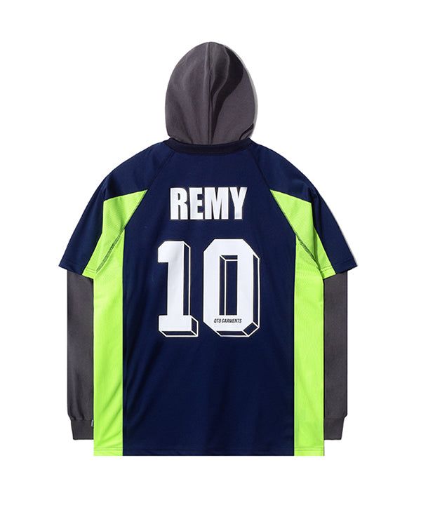 OC 3R Soccer Layered Hoodie Jersey (Navy)