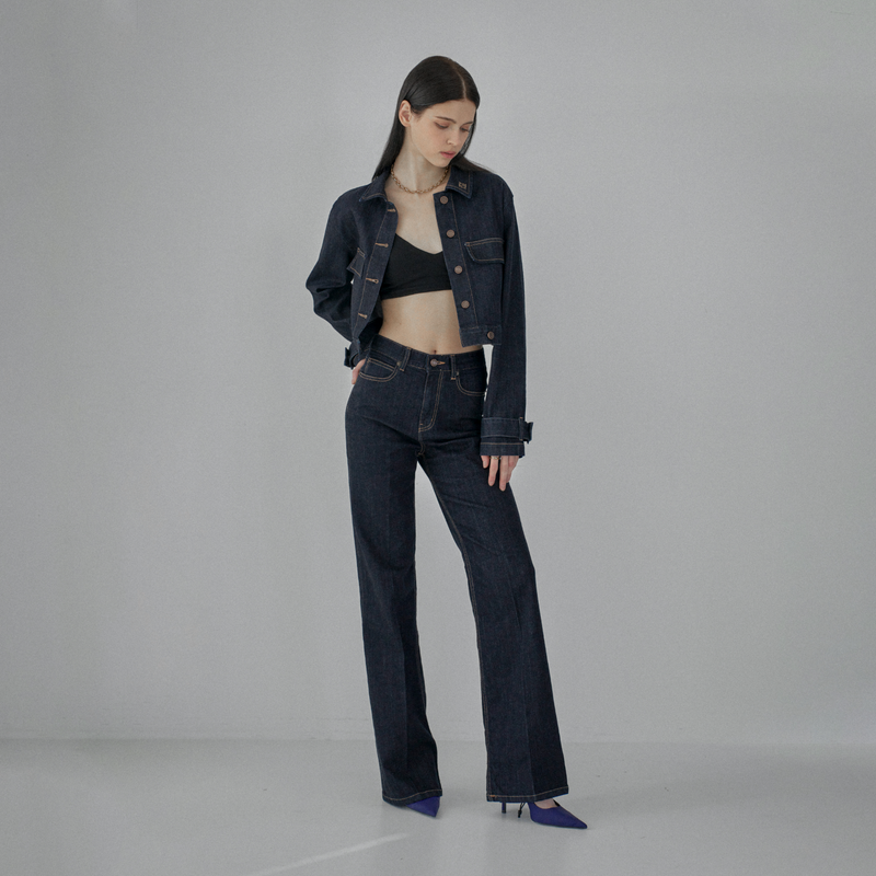 Classic Flare Denim Black Indigo - YF392