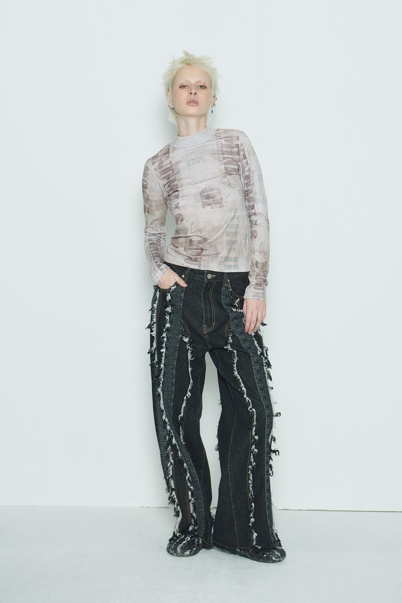 Wind Vagabond Denim Pants Black