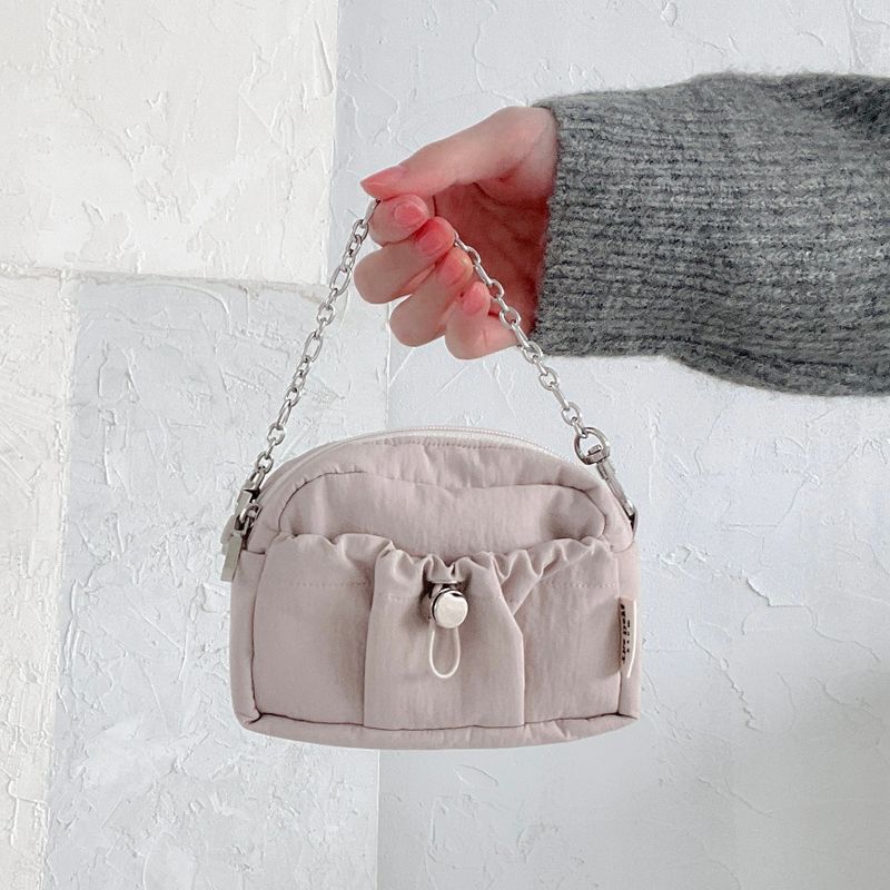 Card Wallet Mini Chain Bag-BEIGE
