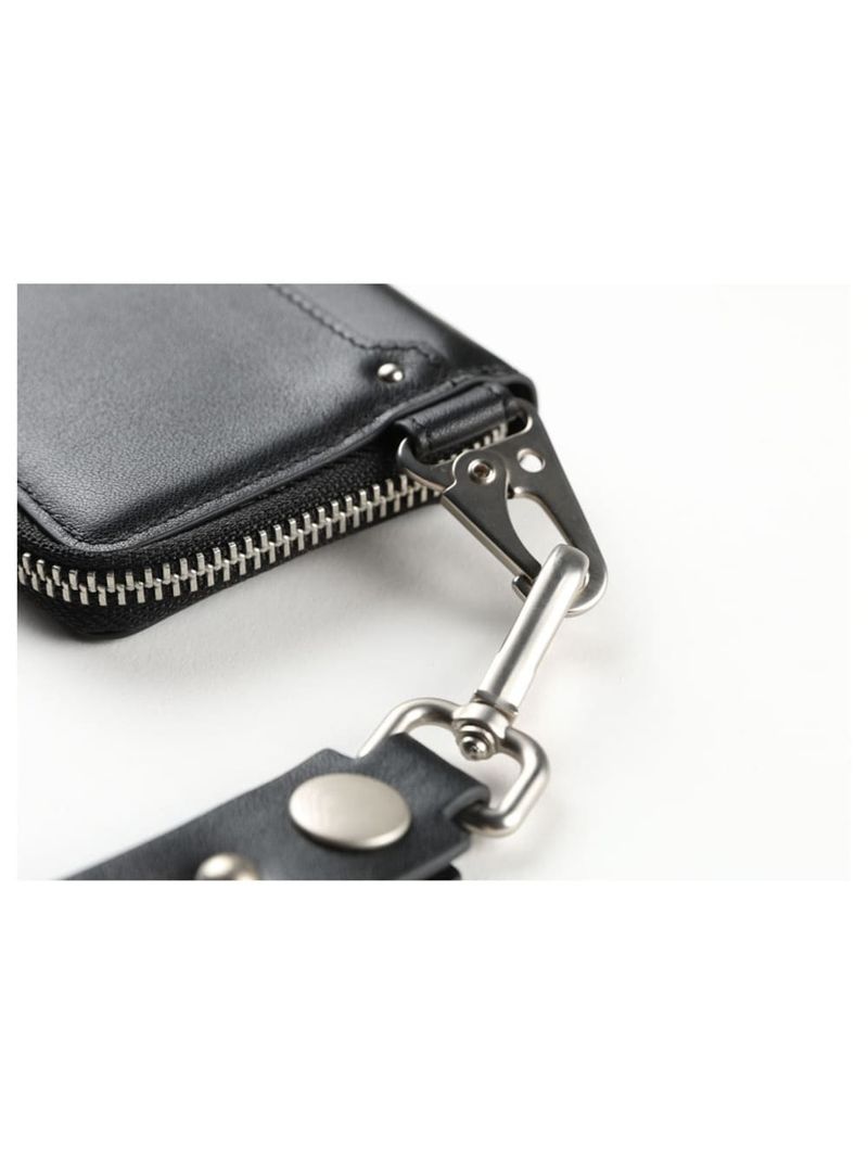 BUCKLE KEYRING LEATHER WALLET