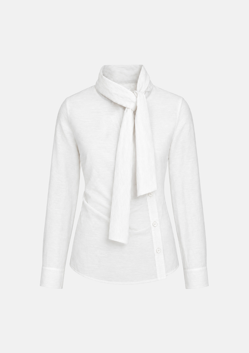 Noelle Draped Tie Blouse