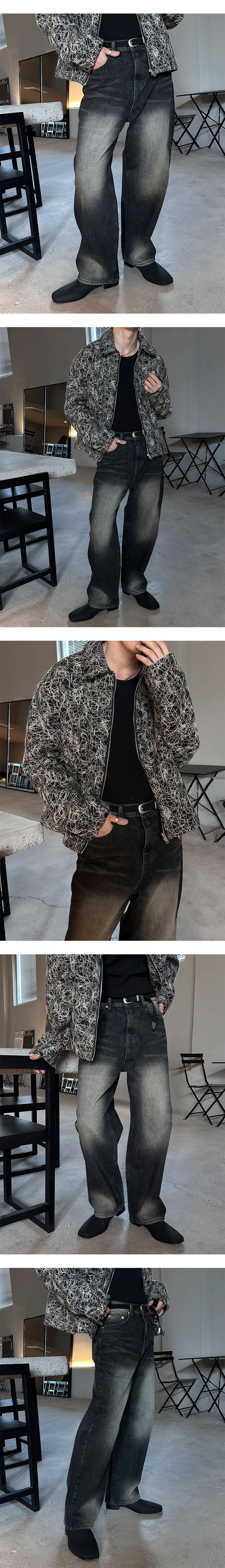 [HANDMADE] Circle pattern wool jacket(2color)