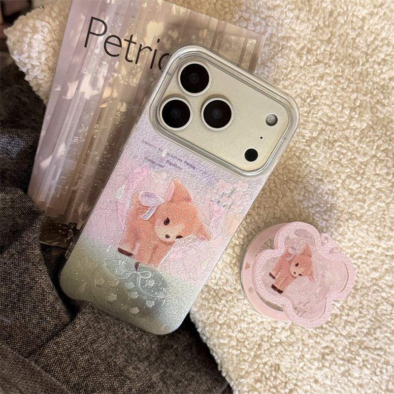 Aurora Glitter Ribbon Bambitalk iPhone Case