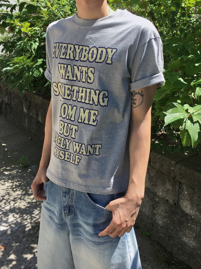 From Me Lettering Crop Short-Sleeved T-Shirt 4C