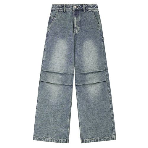 Parachute Washing Wide Denim Pants