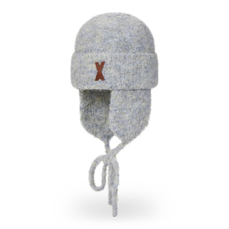 VA Patch Fly Knit Beanie / Blue