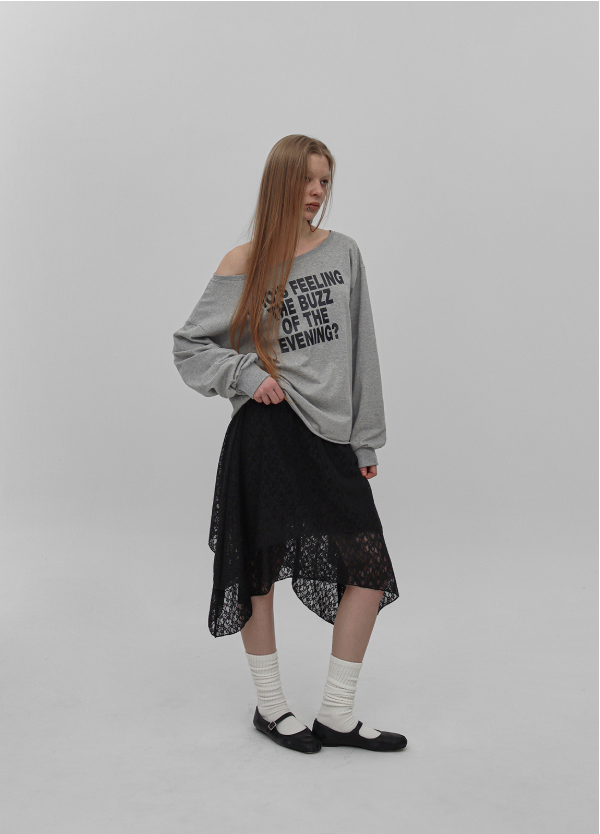 BLACKUP（ブラックアップ）の「[MADE] Cottage Unbalanced Lace Skirt（Skirts）」