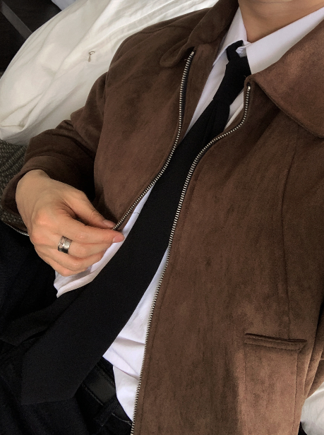 Bias Classic Bias Incision Suede Jacket