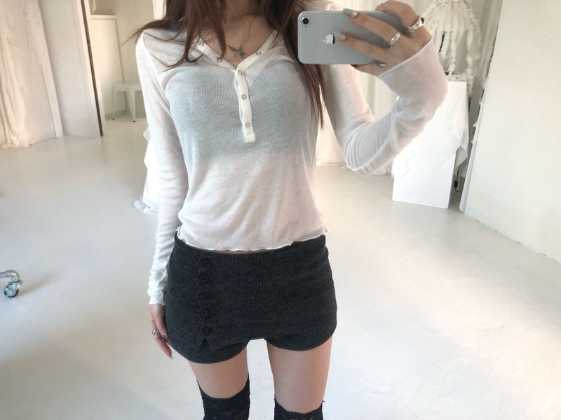 Button folding shorts