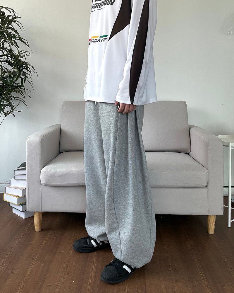 Side Snap Wide Sweatpants