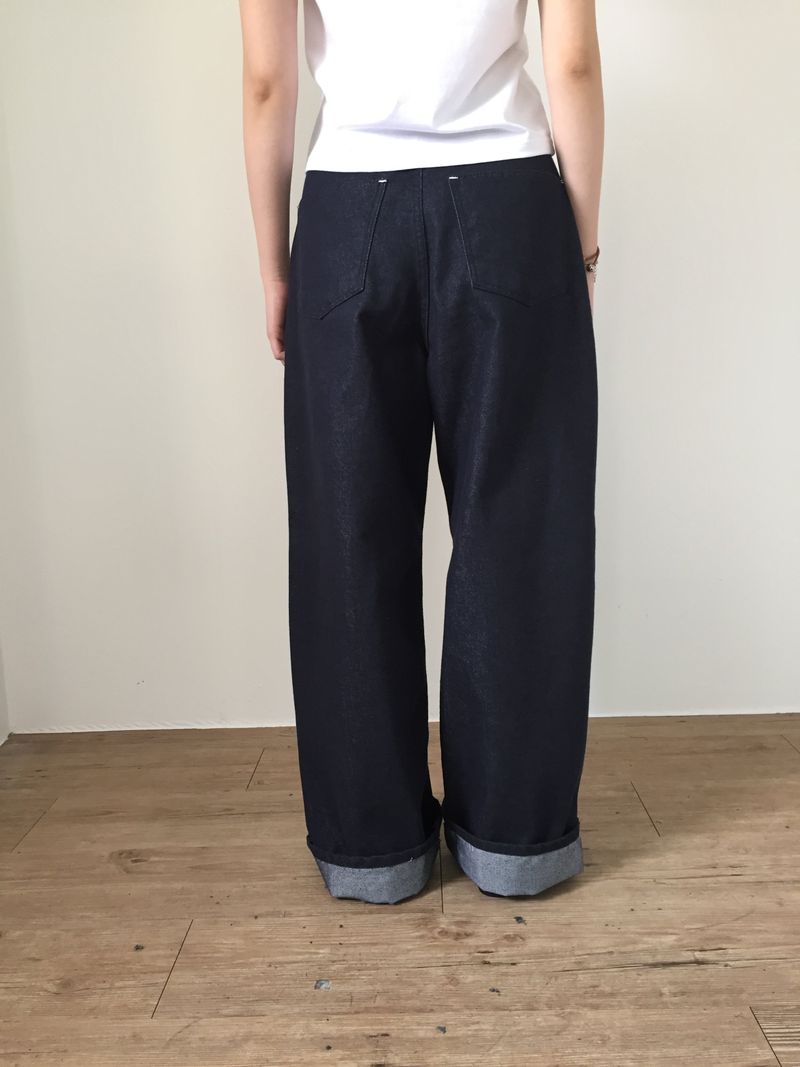 Stitched wide engine denim (2color)