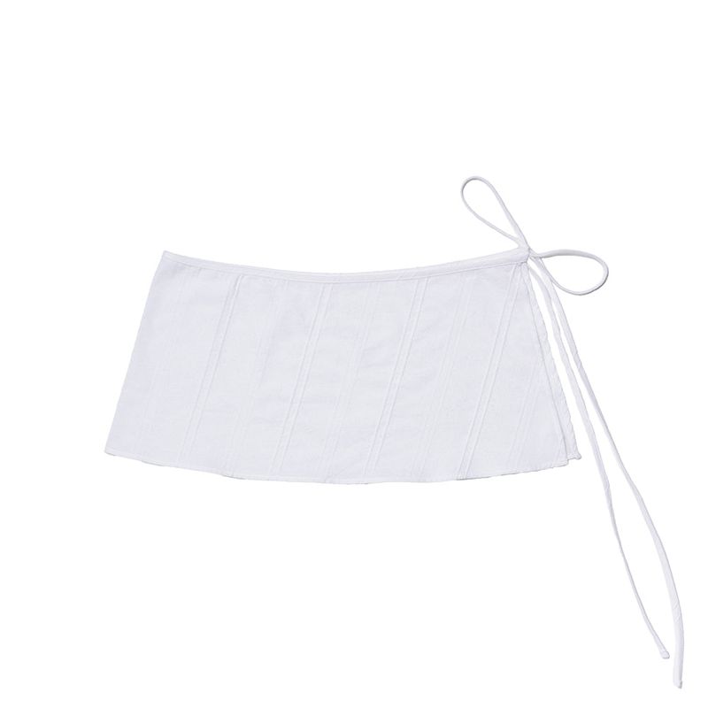 Mellow Ribbon Wrap Skirt_White