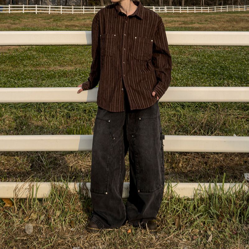 Berl heavy corduroy rivet shirt