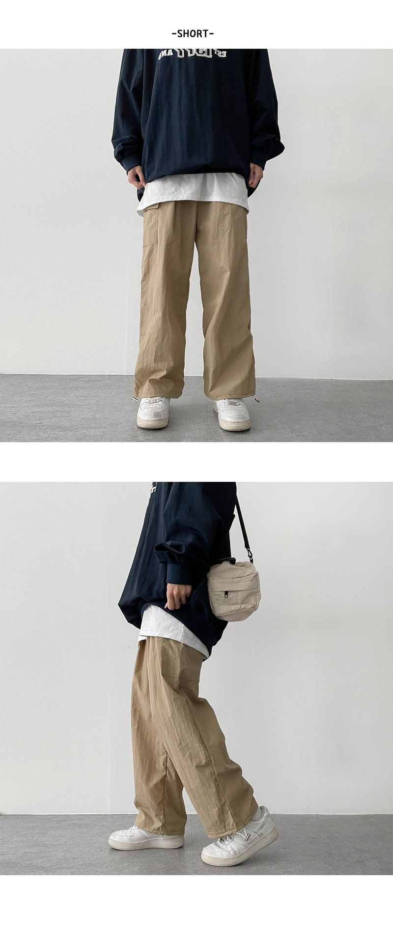 Watch Hem String Cargo Banded Waist Pants