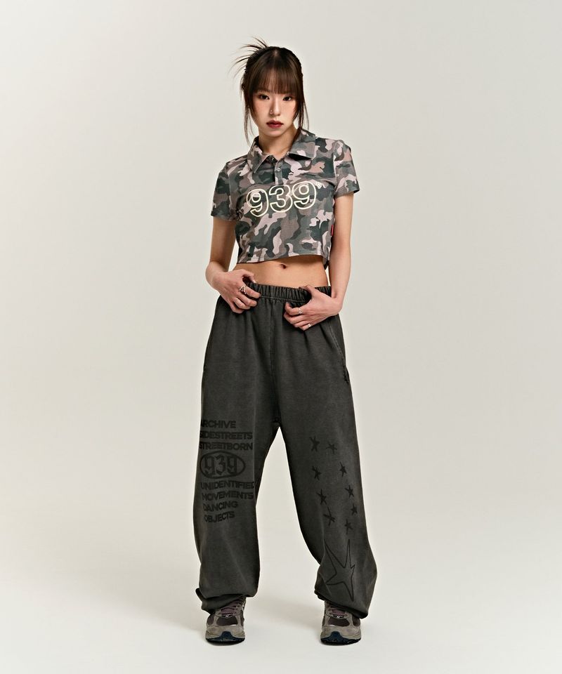 939 LOGO COLLAR CROP TOP (CAMO)