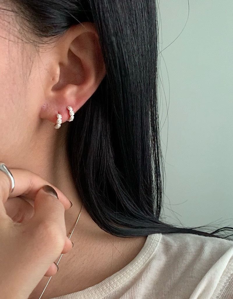  (silver925) ミニローズワンタッチピアス *silver