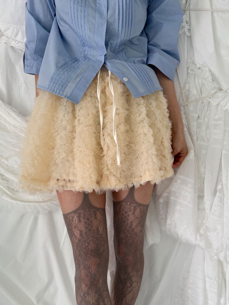 flower garter netting stocking
