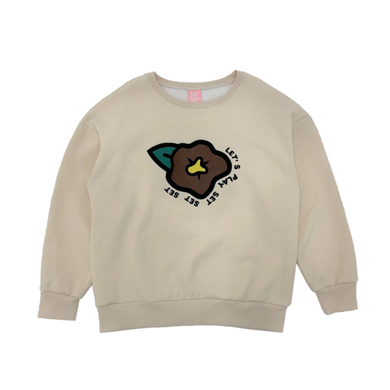 BIG FLOWER NAPPING SWEAT SHIRT