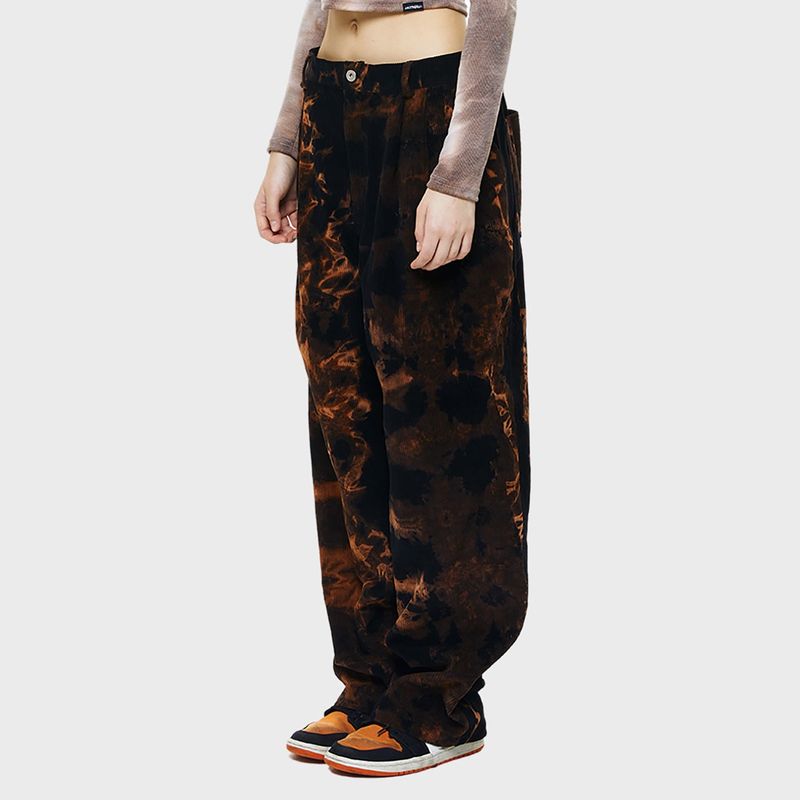 CORDUROY PINTUCK WIDE PANTS