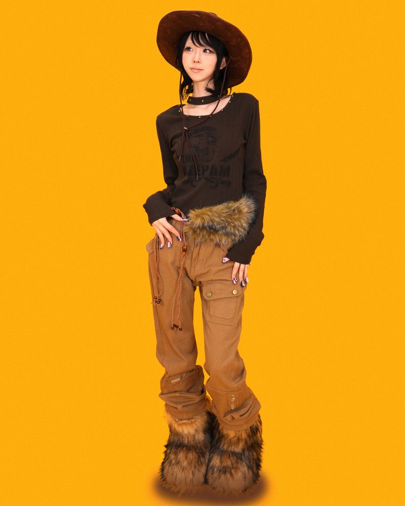 caramel cargo pants