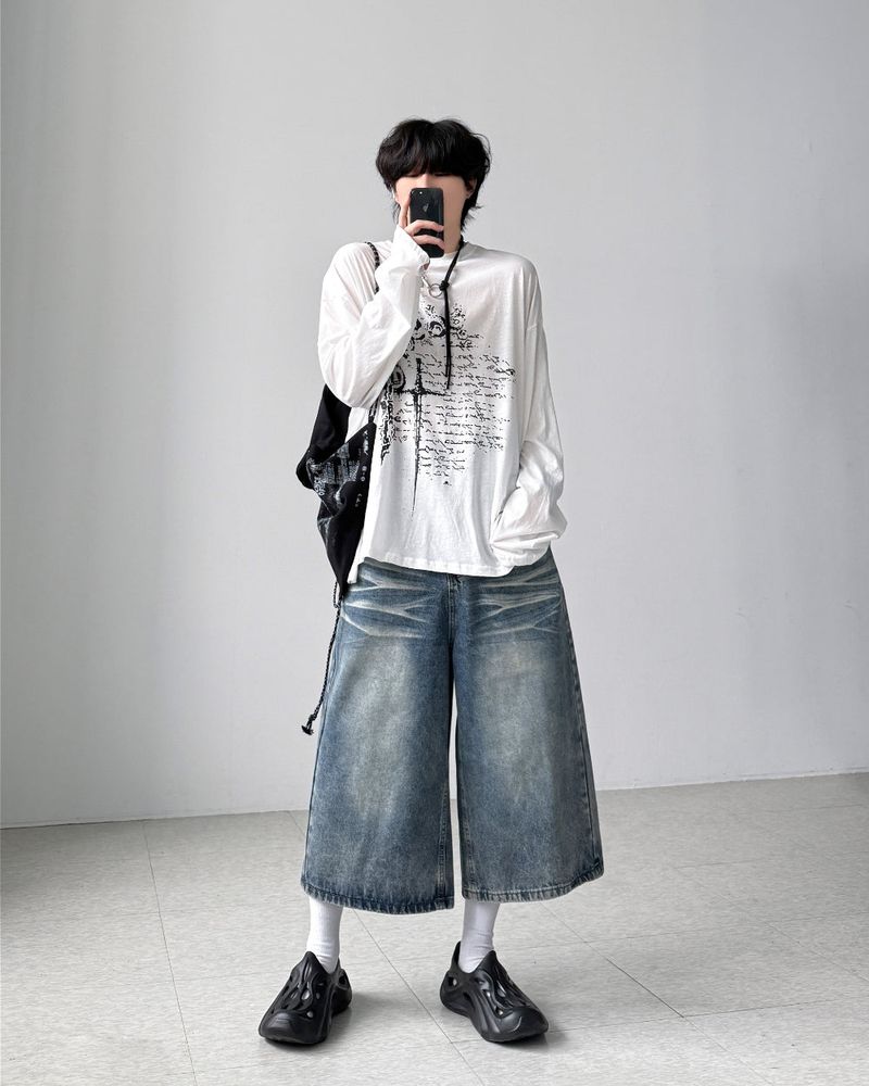 Lopian Cat Bermuda Denim