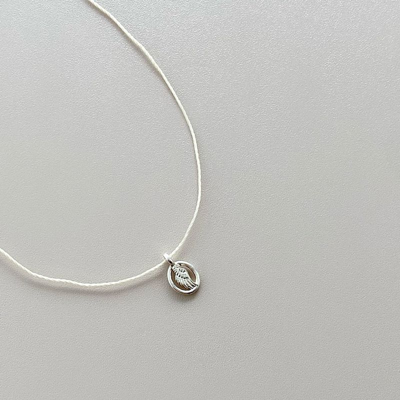 [CCNMADE] Rounded Silver Pendant Necklace (3color)