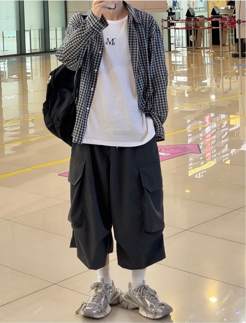 Russ check linen shirts