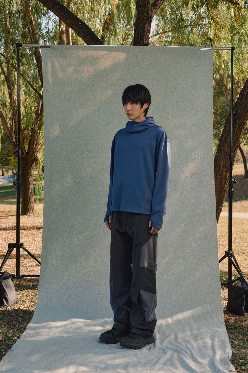 CUT OUT PANTS [DARK GRAY]