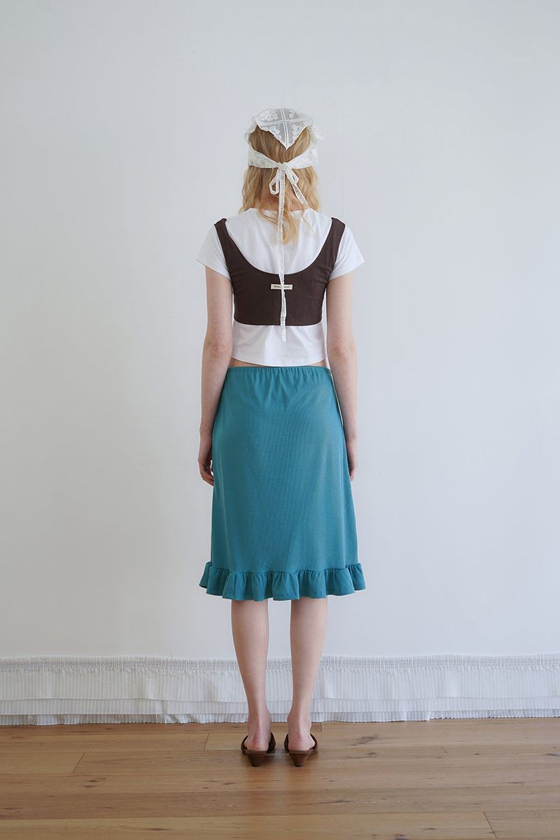 Layered bustier top_brown