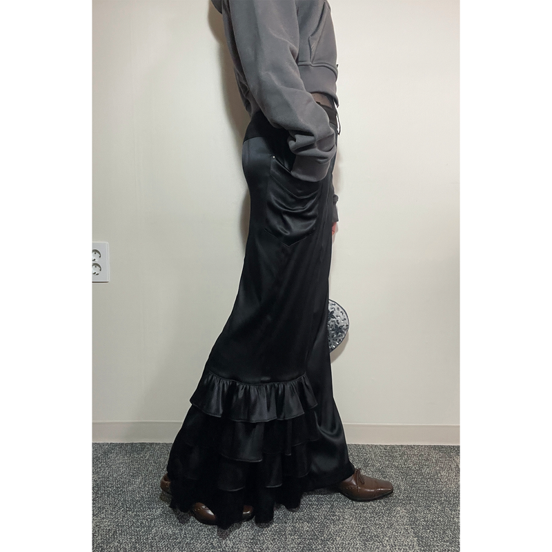 FRILL MAXI SKIRT