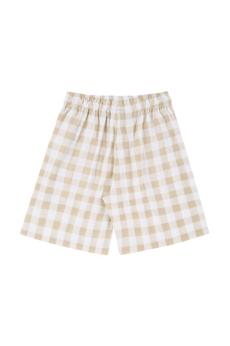PRS beige check shorts
