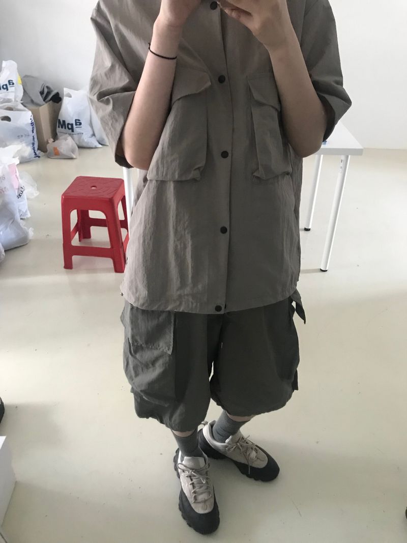 Safari nylon half shirt