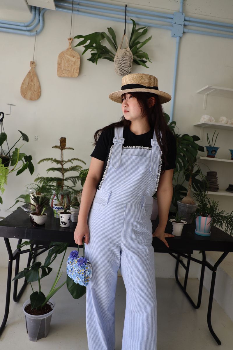 Seersucker overall