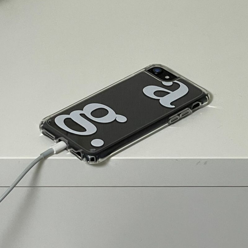 clear big logo case