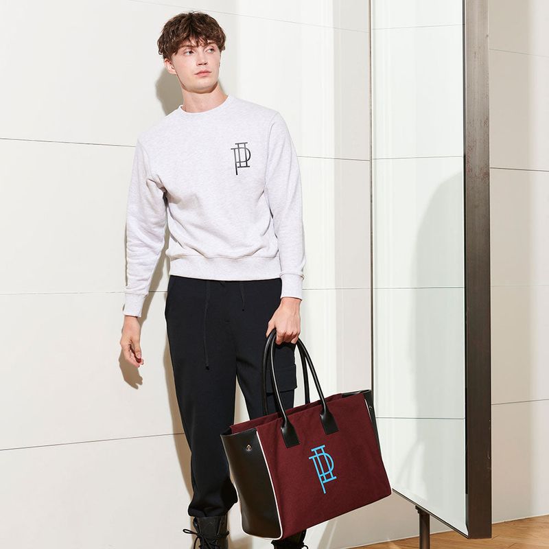  BIG SHOPPER BAG, BURGUNDY